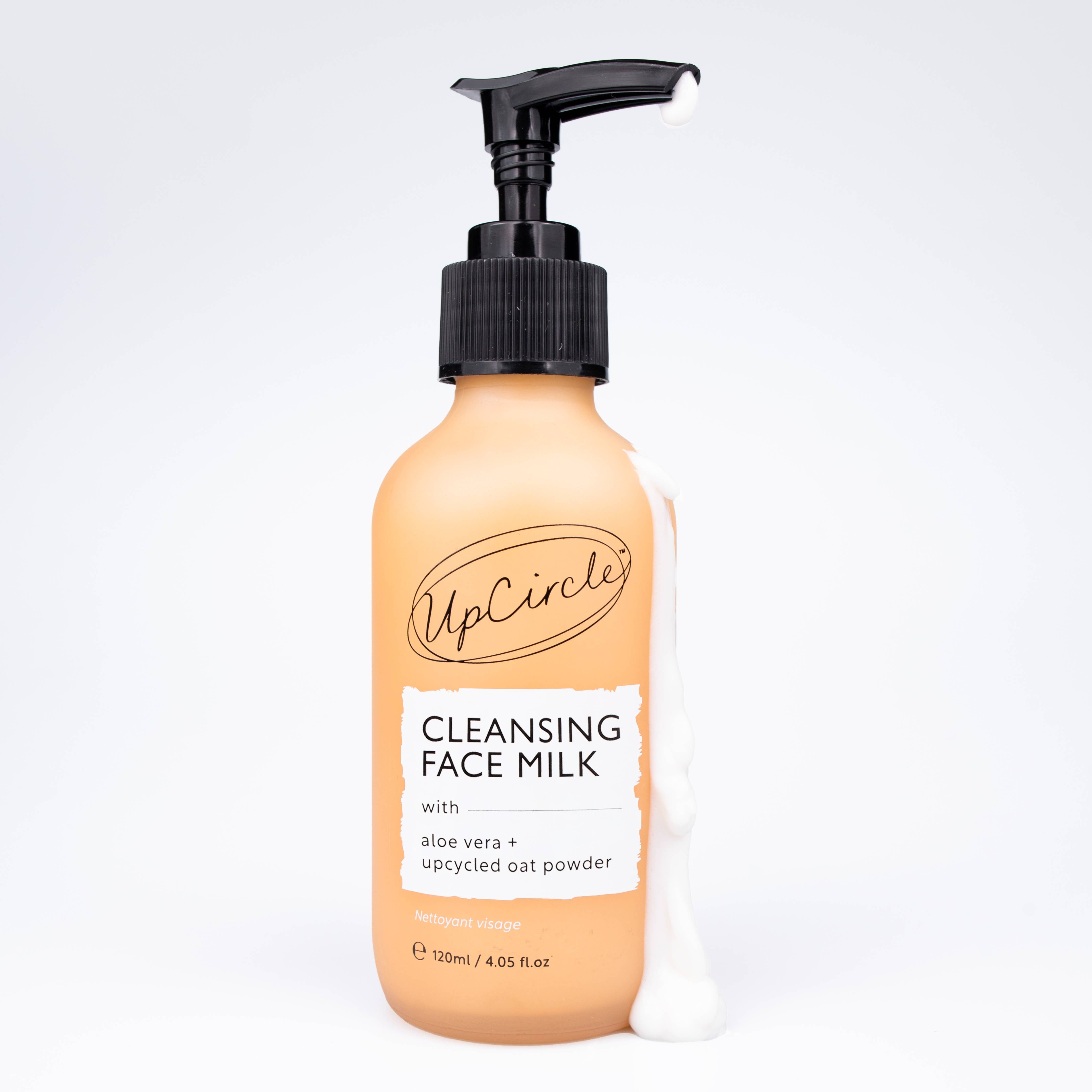 UpCircle USA - Eco Cleansing Face Milk with Aloe Vera + upcycled Oat Powder