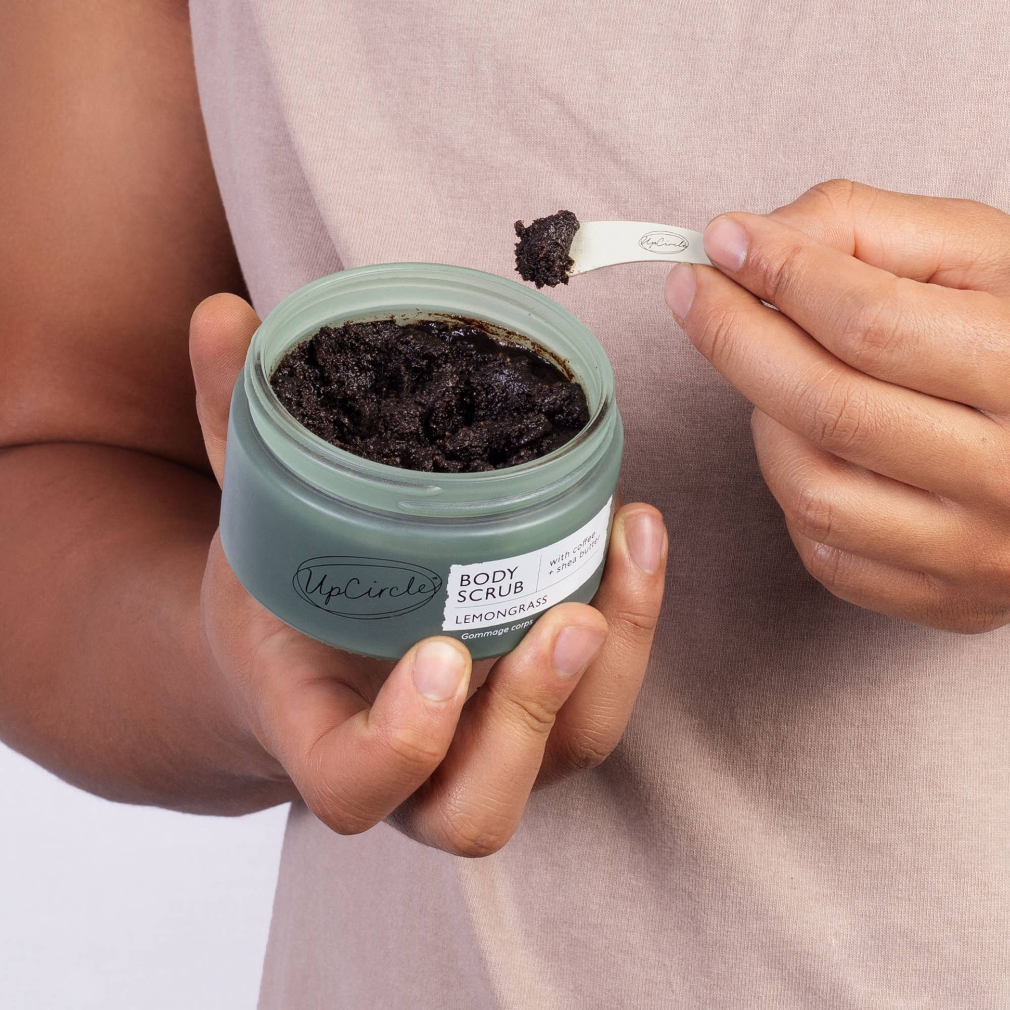 UpCircle USA - Eco Friendly Lemongrass Body Scrub with Coffee + Shea Butter
