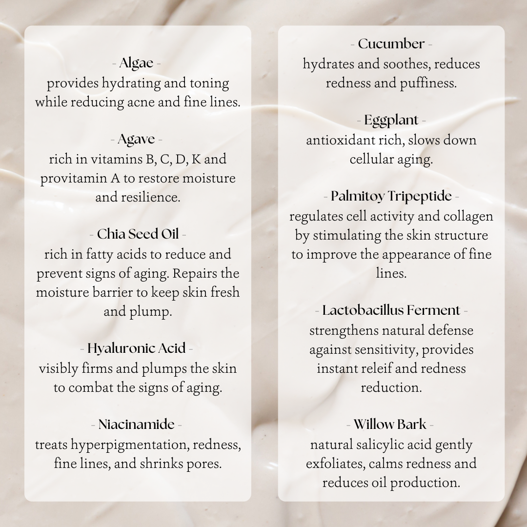 FABLERUNE - Face Moisturizer - Agave & Golden Algae Cream (2 oz)