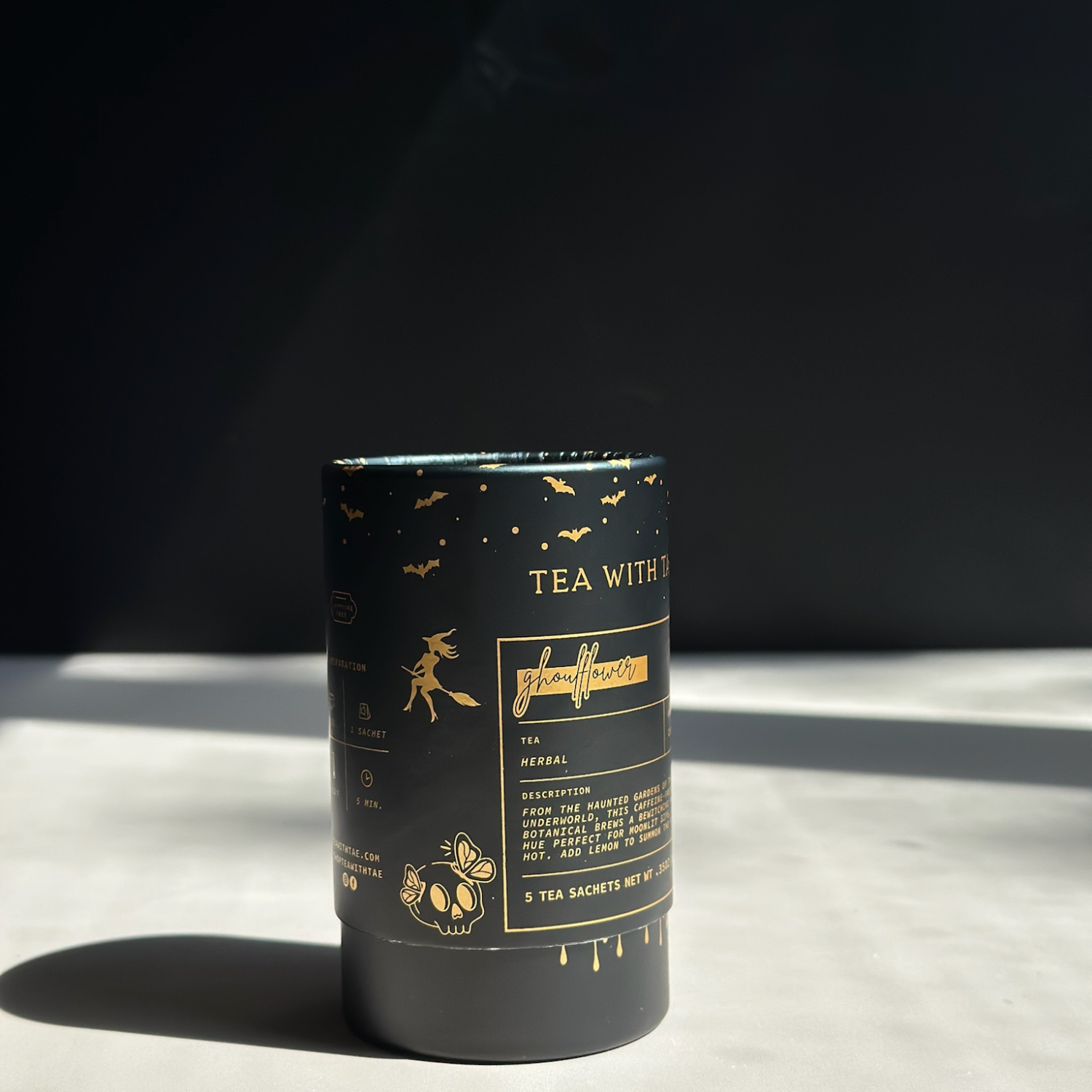 Tea with Tae - Ghoulflower Halloween Mini Tea Tube Gift (5 Tea Bags)