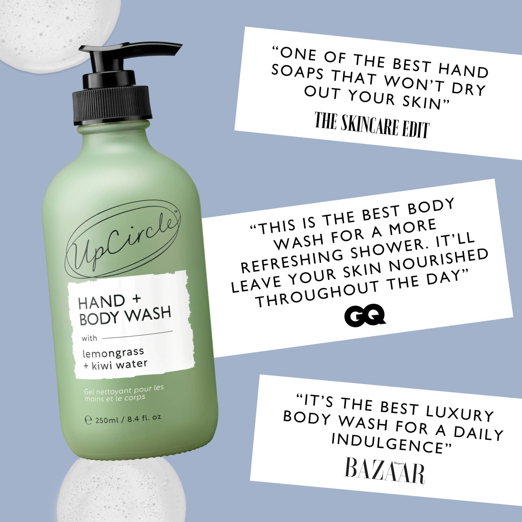 UpCircle USA - Natural Summer Vegan Soap - Hand + Body Wash with Kiwi Water