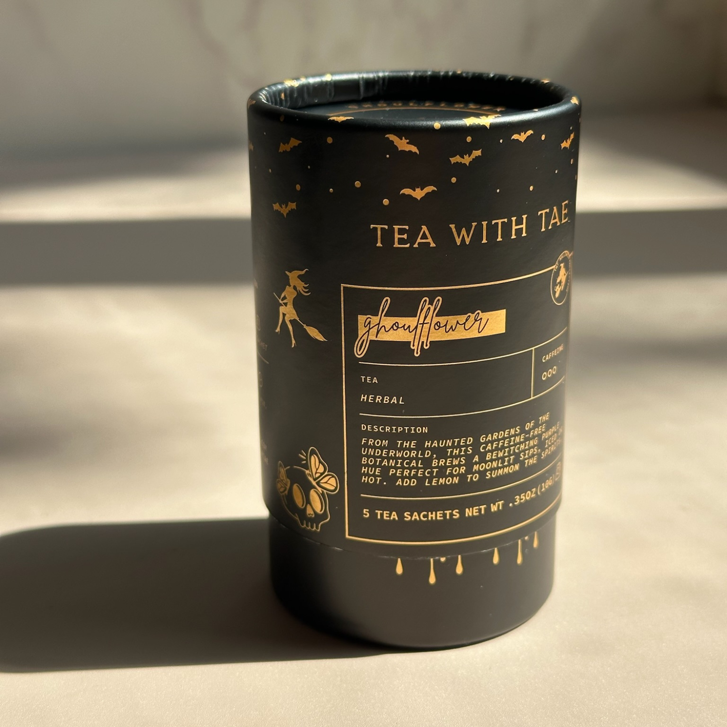 Tea with Tae - Ghoulflower Halloween Mini Tea Tube Gift (5 Tea Bags)