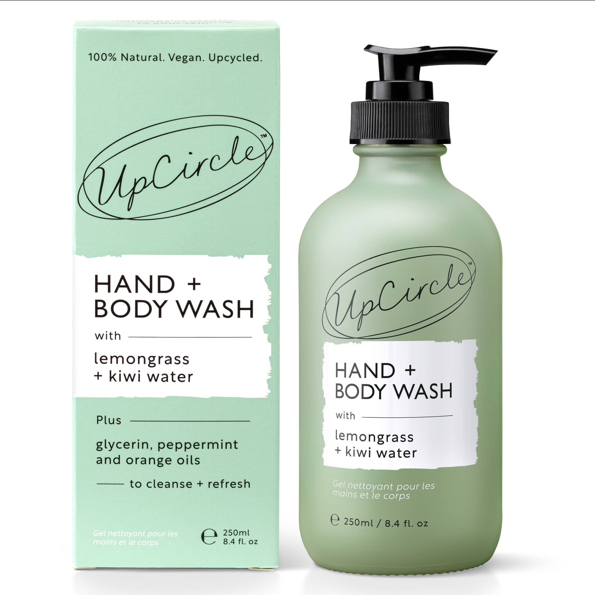UpCircle USA - Natural Summer Vegan Soap - Hand + Body Wash with Kiwi Water