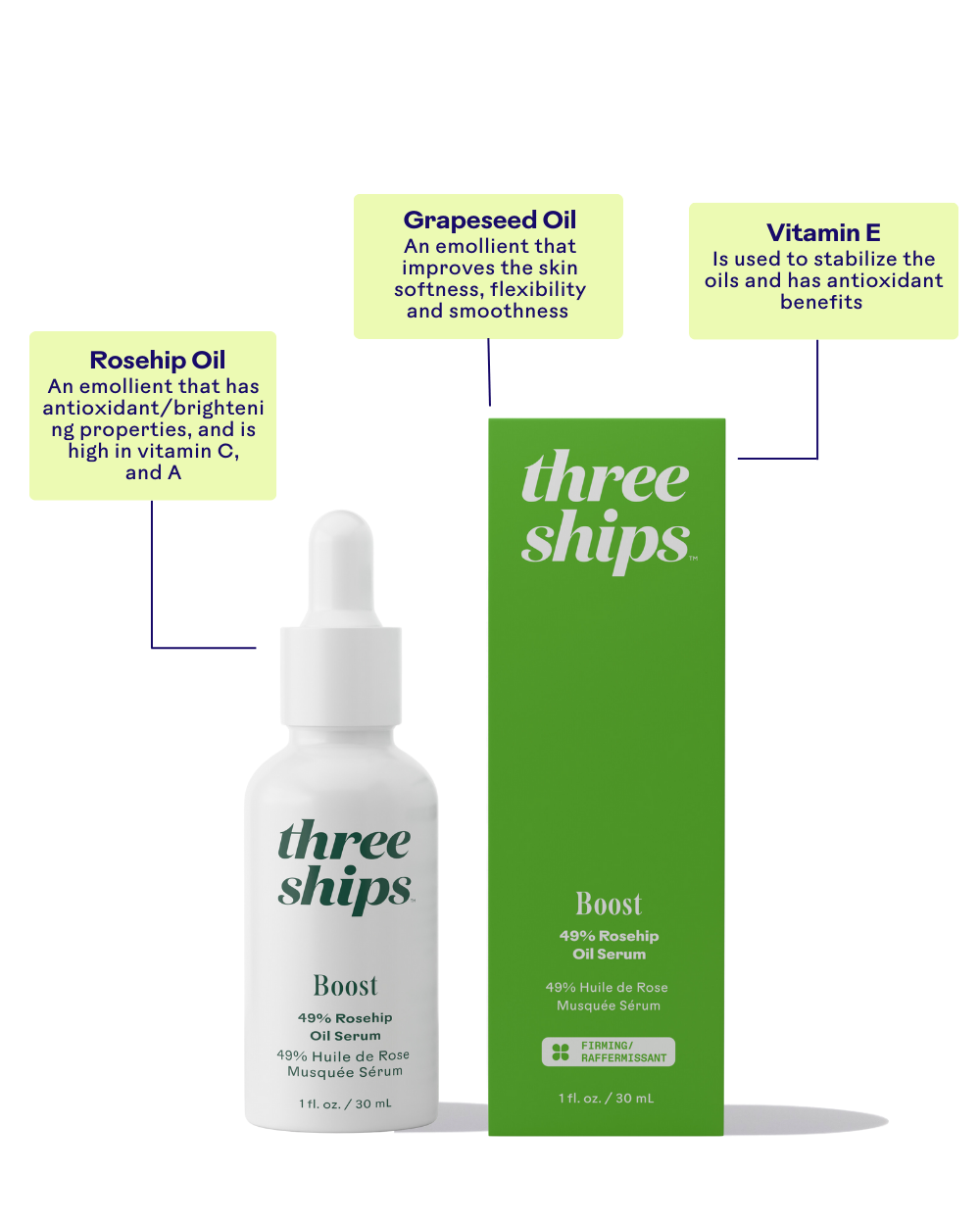 Three Ships - Boost 49% Rosehip Oil Serum
