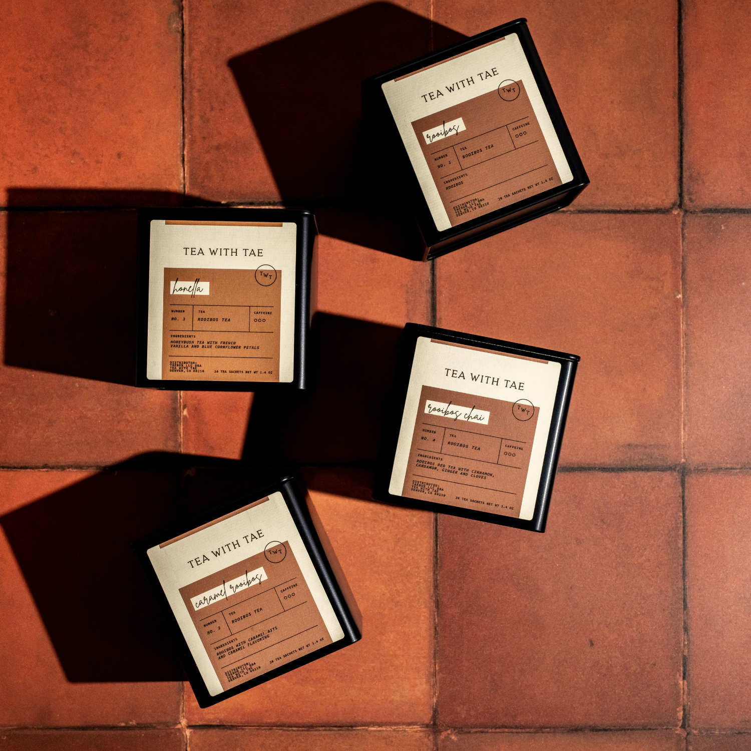 Tea with Tae - Rooibos Chai Herbal Tea Gift Tin (20 tea bags)