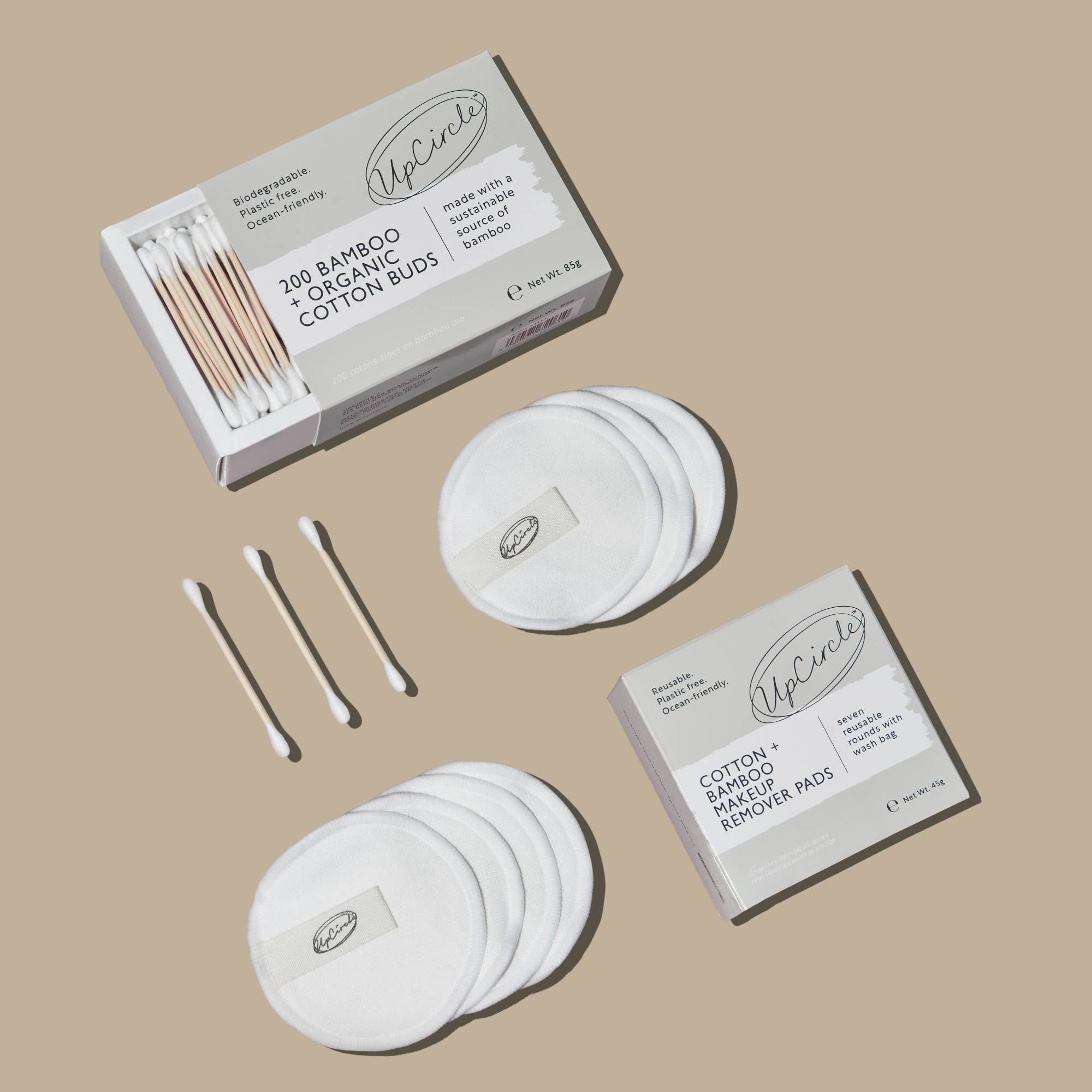 UpCircle USA - Organic, Plastic Free - Cotton + Bamboo Buds (200 pcs)