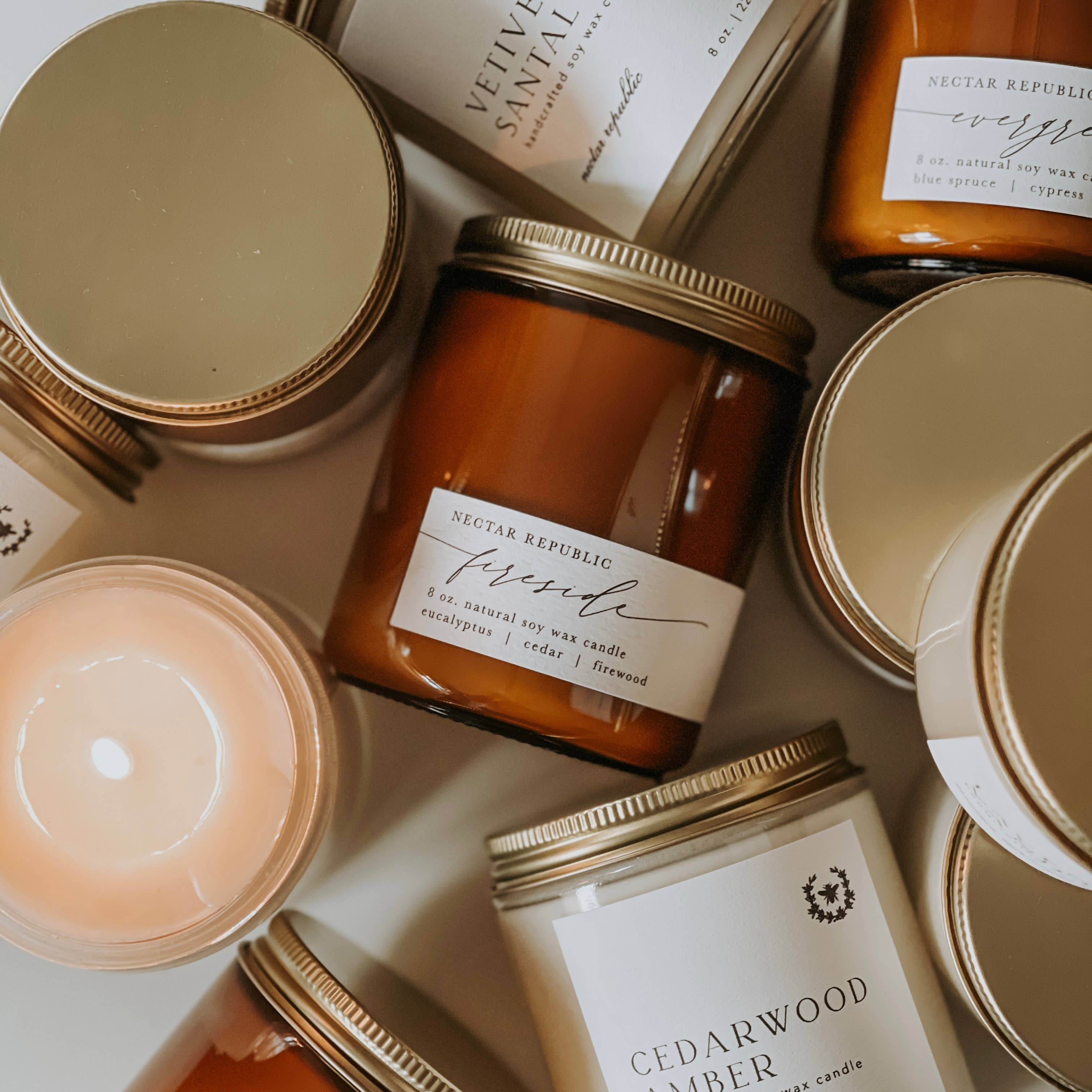 Nectar Republic - Holidays : Jar Soy Candle  ( Christmas Winter Holiday )