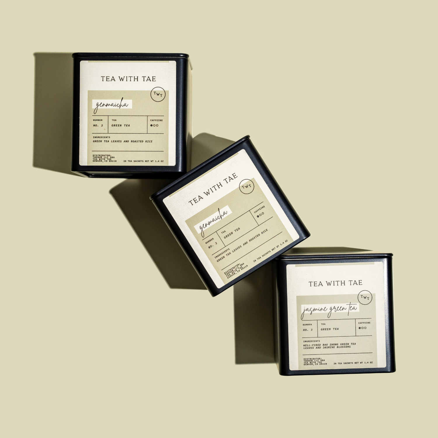 Tea with Tae - Moroccan Mint Green Tea Gift Tin (20 tea bags)