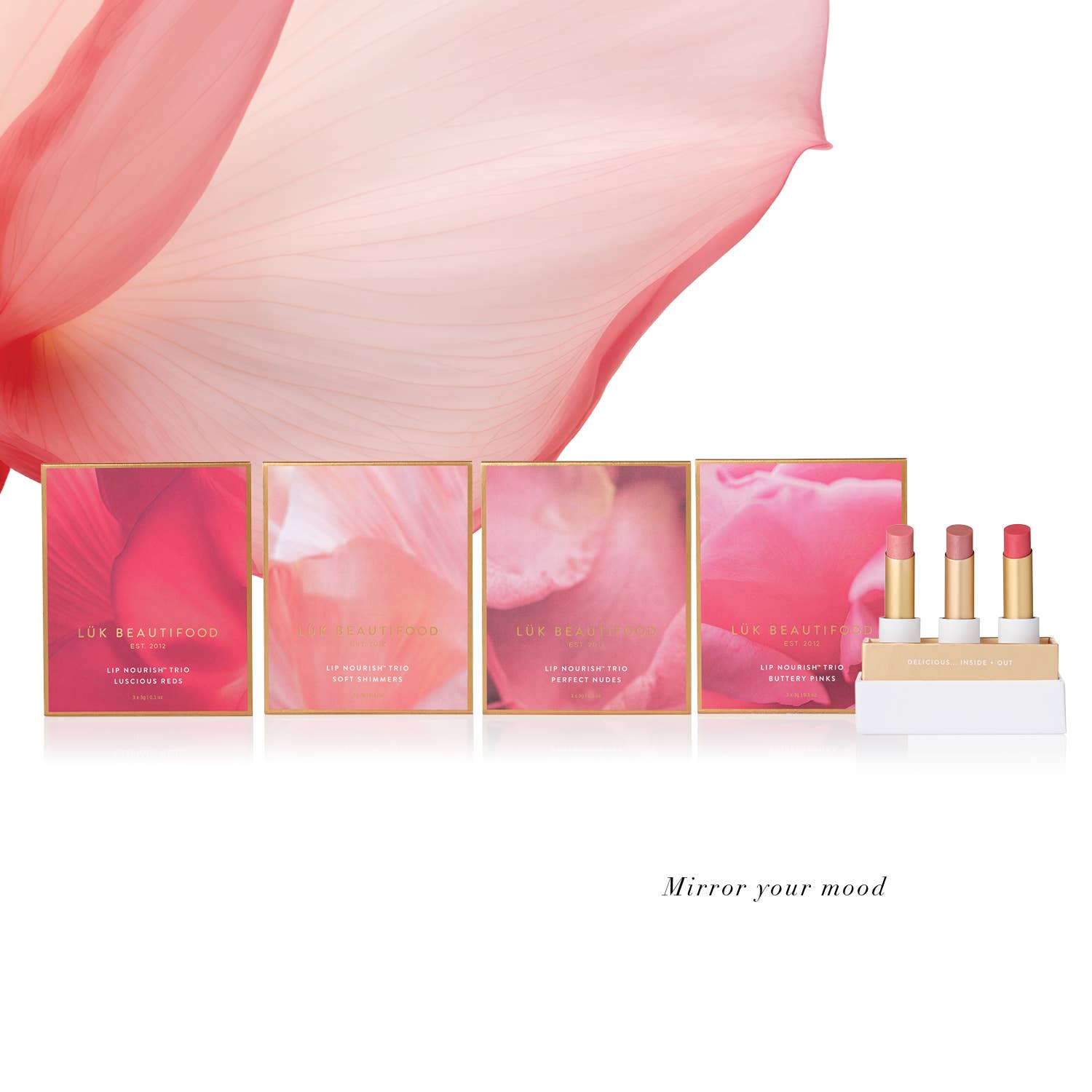 Luk Beautifood - Lip Nourish Trio - Luscious Reds
