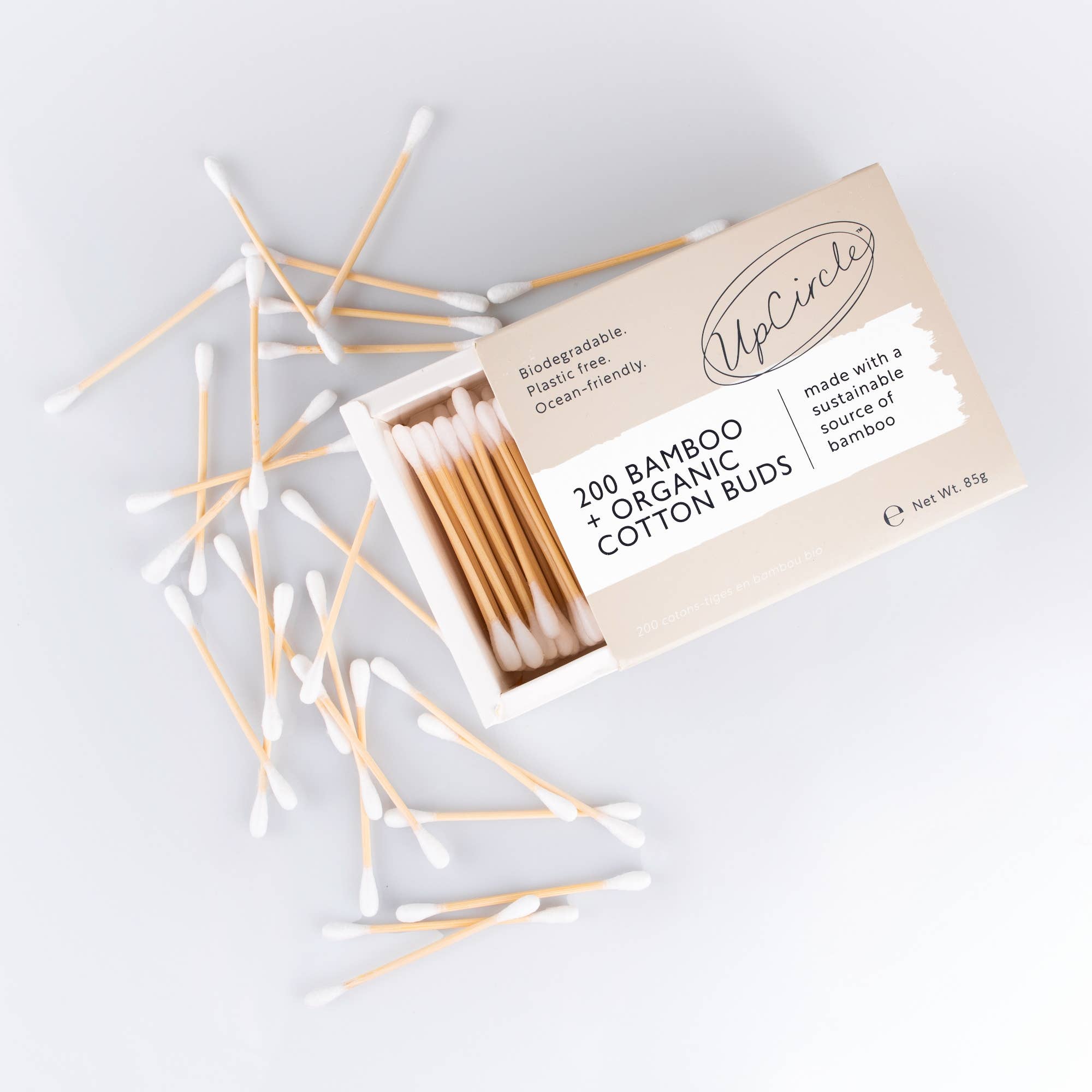 UpCircle USA - Organic, Plastic Free - Cotton + Bamboo Buds (200 pcs)