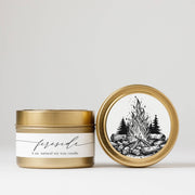 Nectar Republic - Fireside : Tin Soy Candle ( Fall Winter Holiday Christmas )