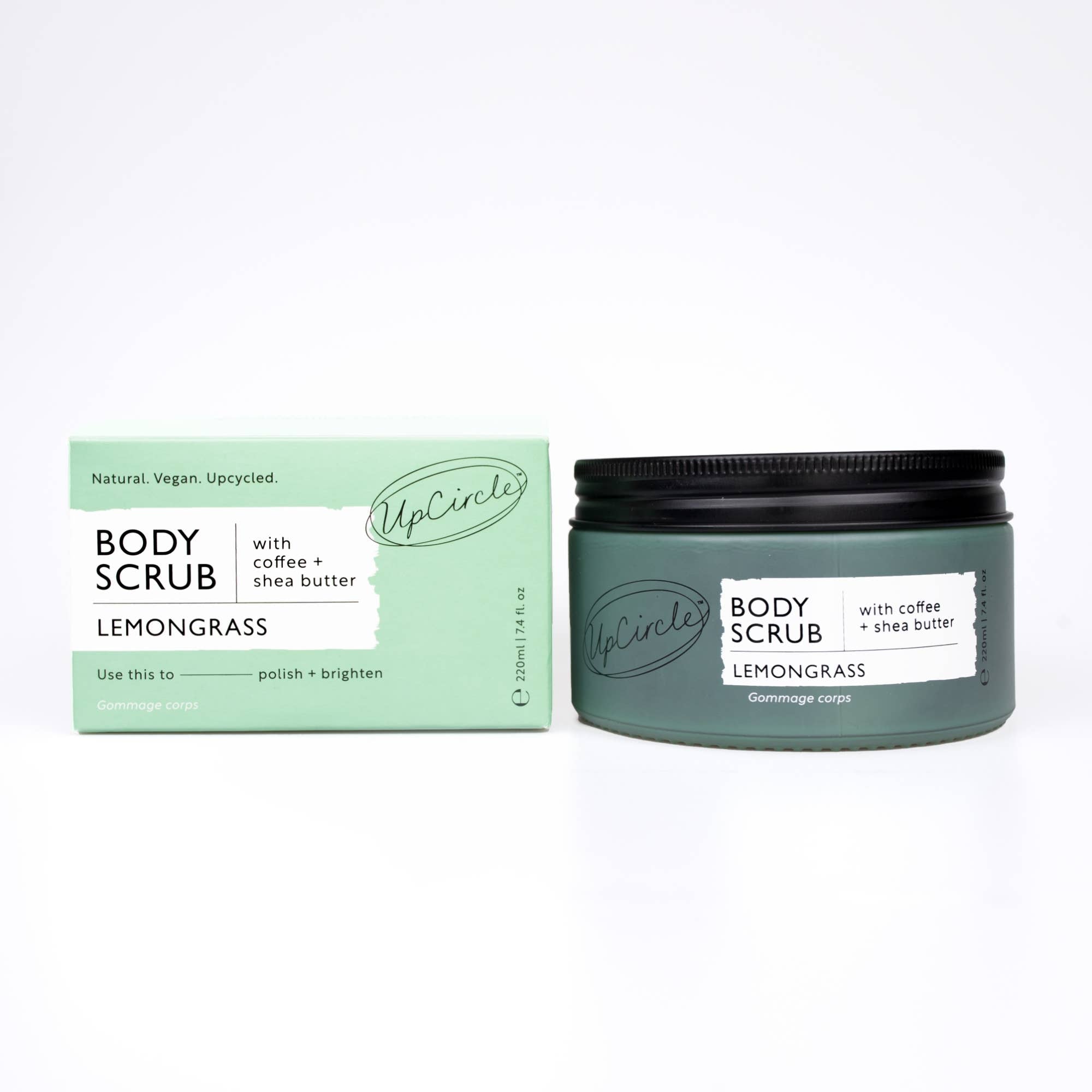 UpCircle USA - Eco Friendly Lemongrass Body Scrub with Coffee + Shea Butter