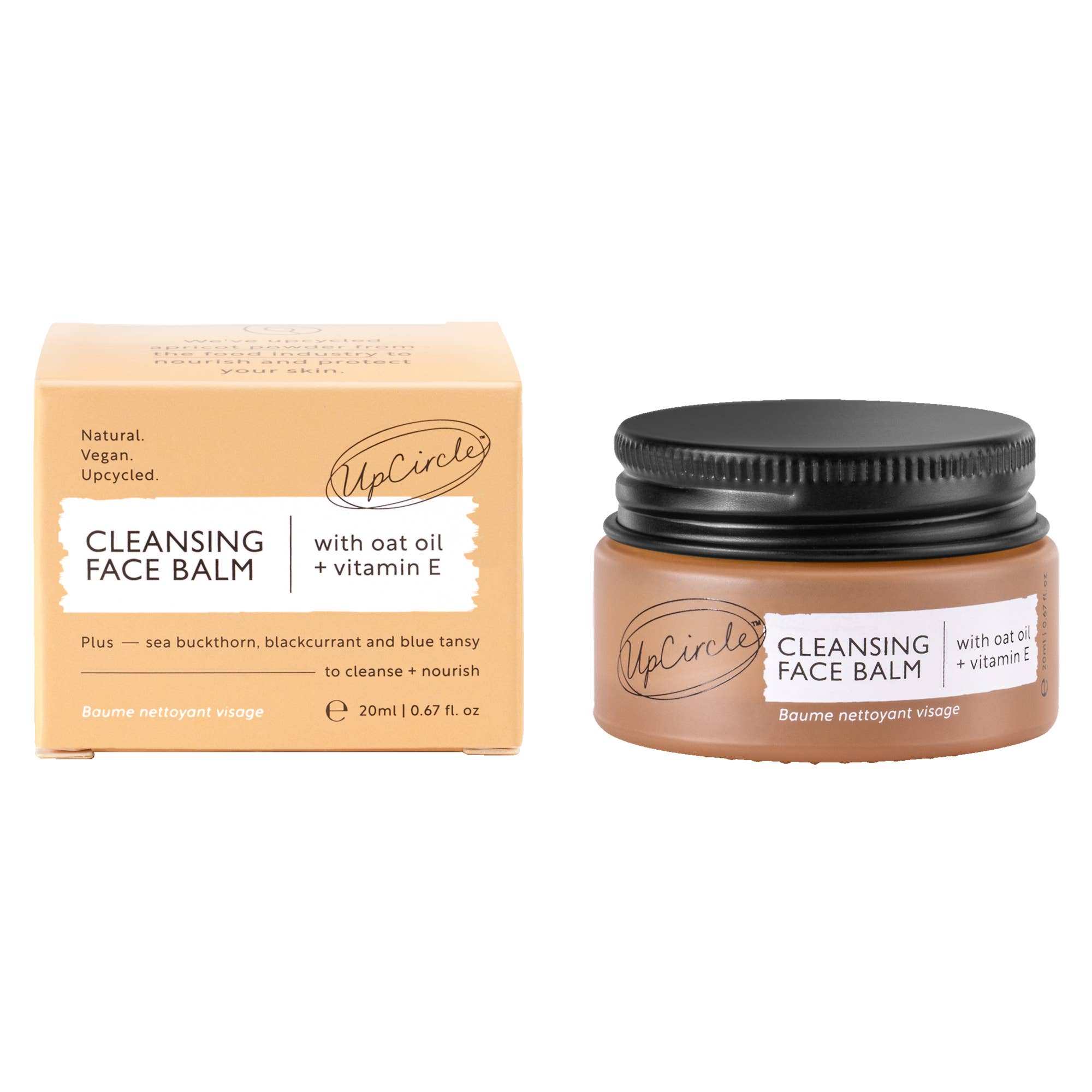 UpCircle USA - Spa Cleansing Face Balm with Oat Oil + Vitamin E - Beach Travel Size