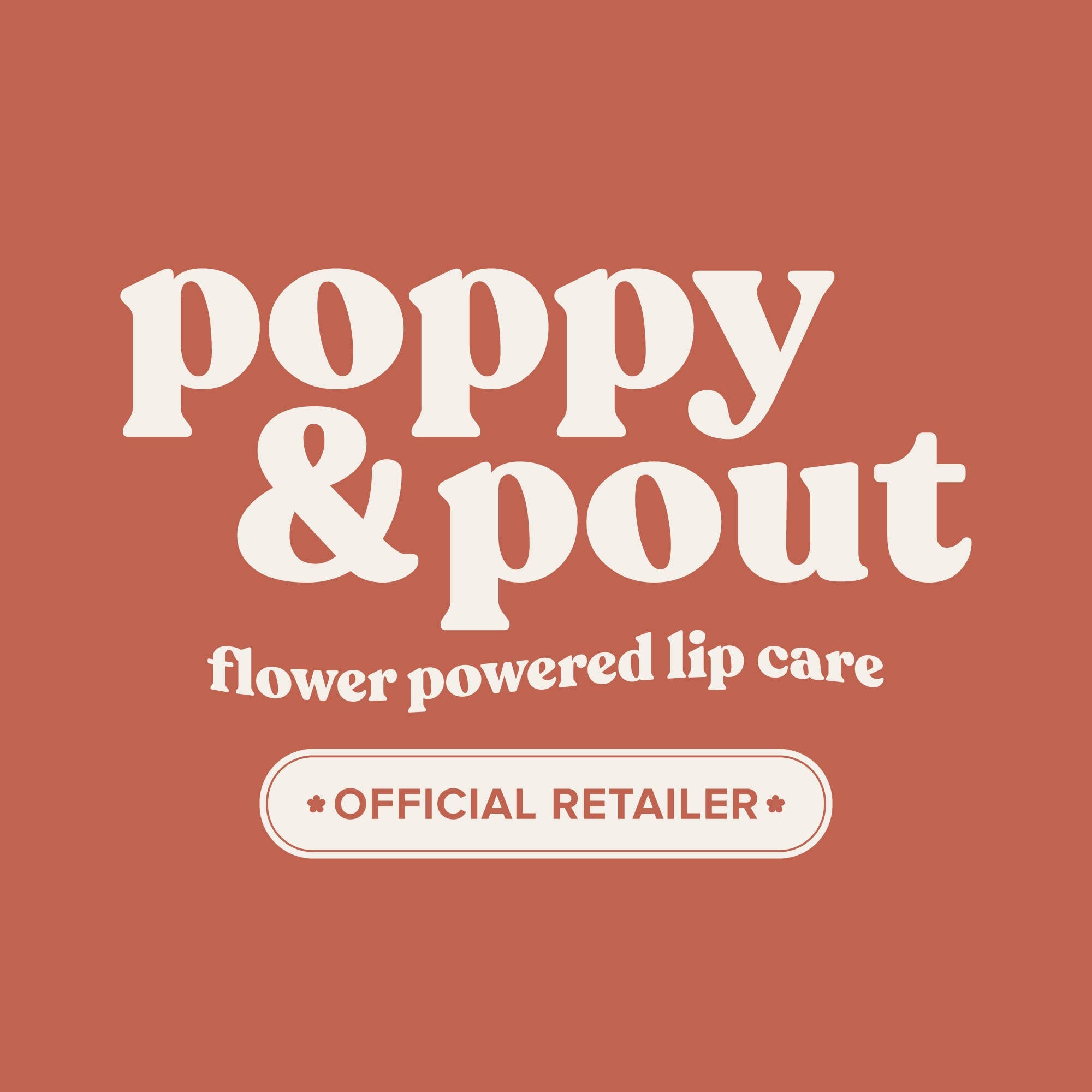 Poppy & Pout - Retailer Sign, "Official Retailer" Window Cling