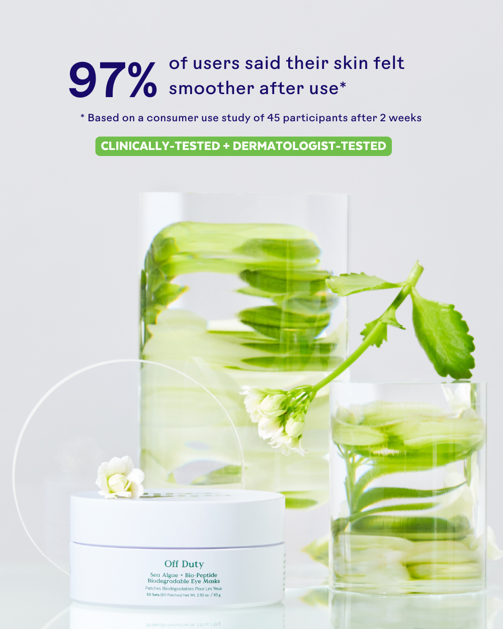 Three Ships - Off Duty Sea Algae + Bio-Peptide Smoothing Biodegradable Eye Masks