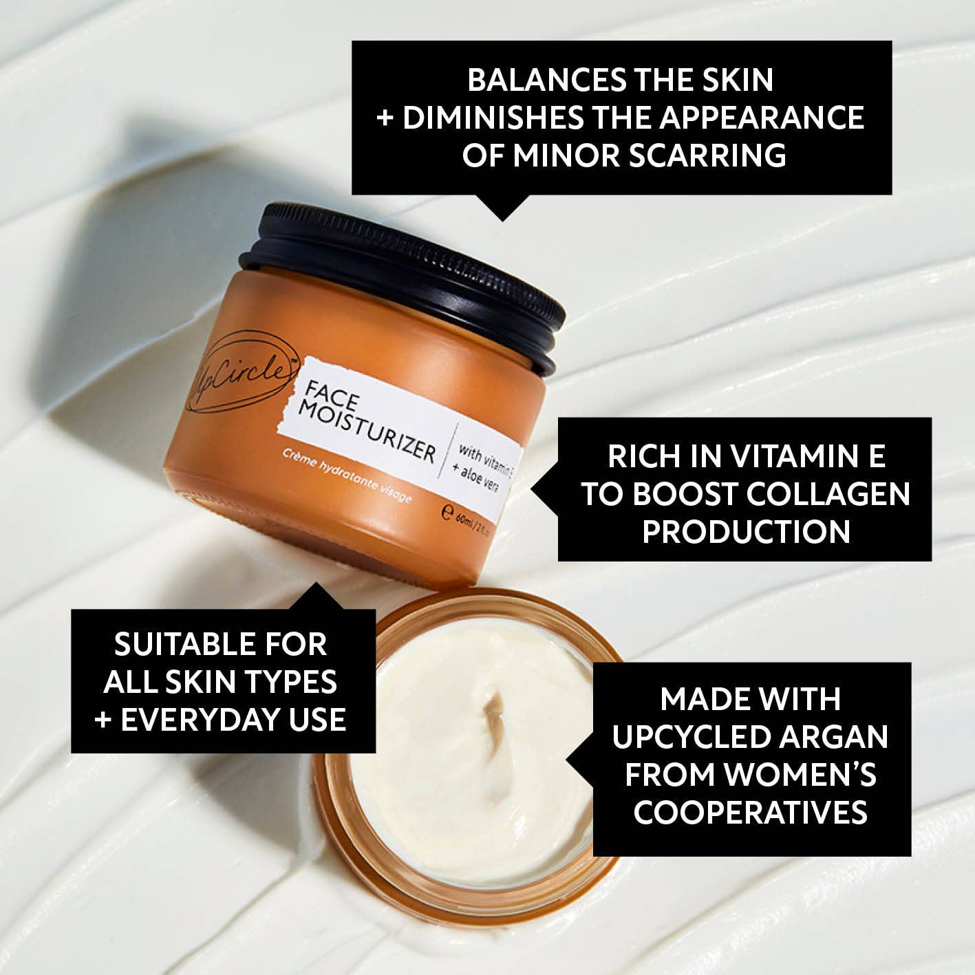 UpCircle USA - Face Moisturizer with Vitamin E + Aloe Vera