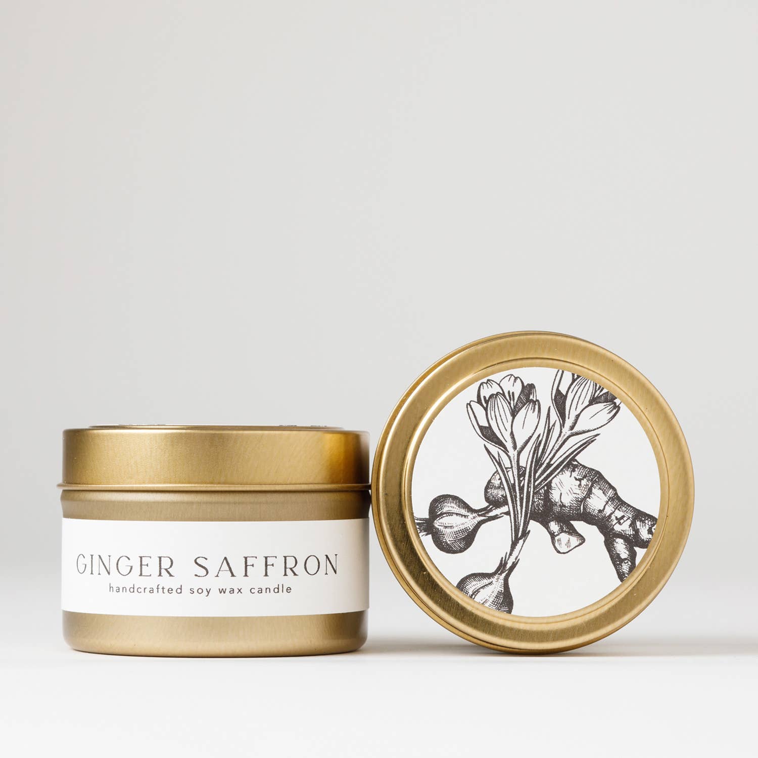 Nectar Republic - Ginger + Saffron : Jar Soy Candle ( summer fall )