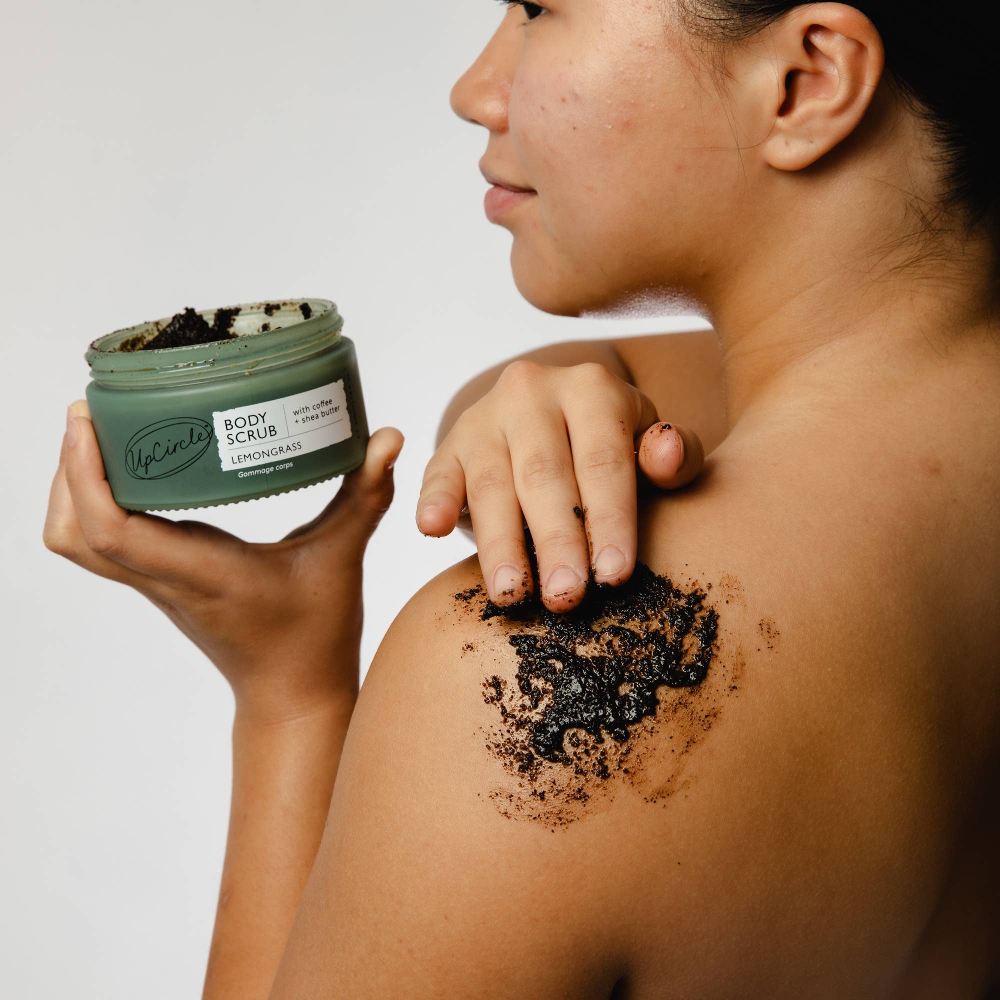 UpCircle USA - Eco Friendly Lemongrass Body Scrub with Coffee + Shea Butter