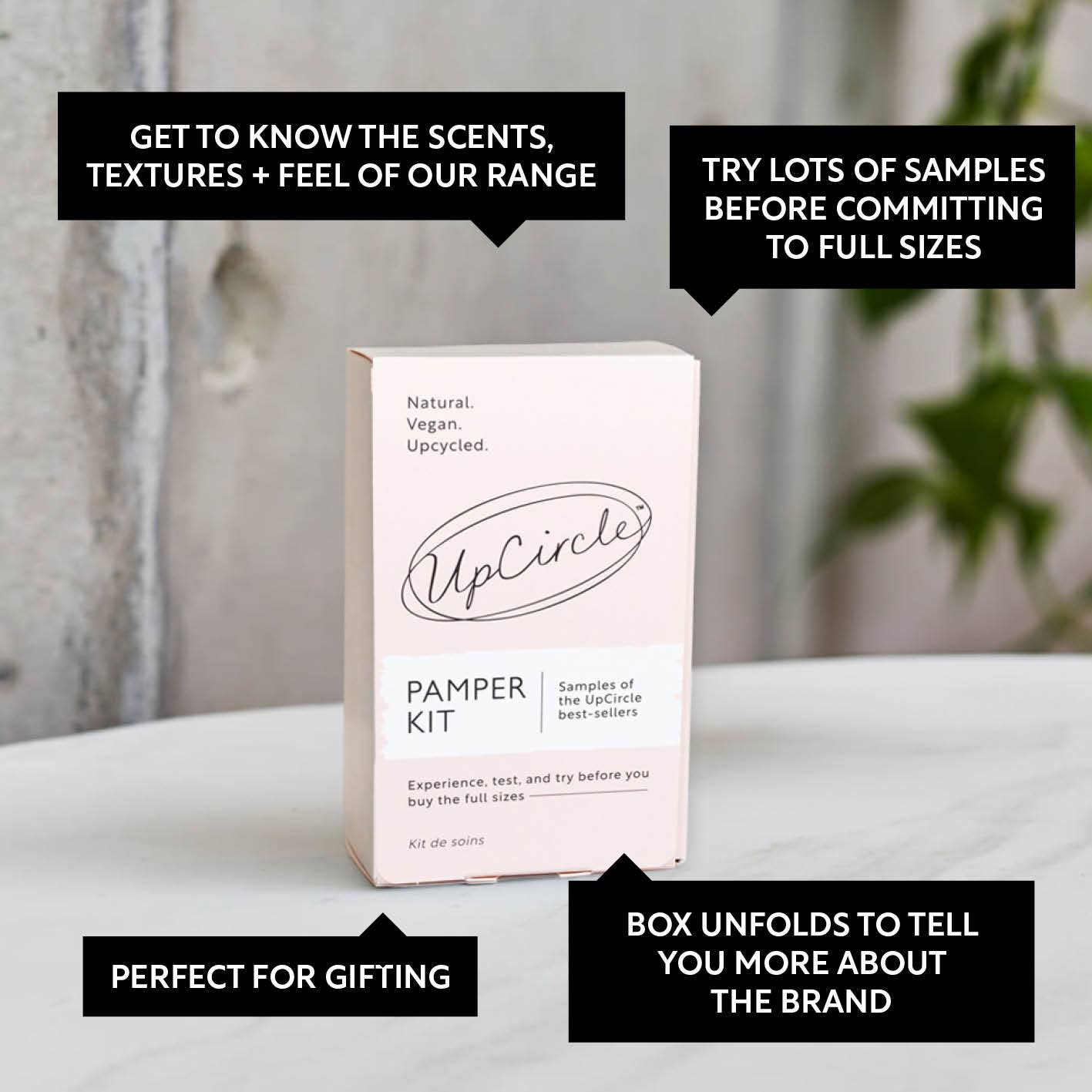 UpCircle USA - Pamper Kit - Eco Vegan Samplers