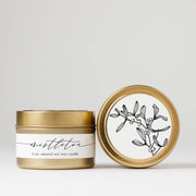Nectar Republic - Mistletoe : Tin Soy Candle ( Holiday Christmas Tree Wreath )