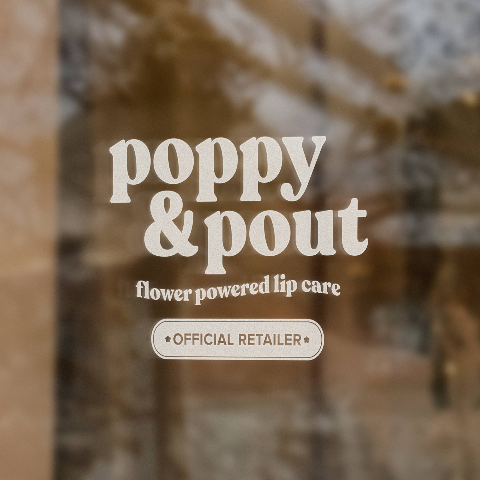 Poppy & Pout - Retailer Sign, "Official Retailer" Window Cling