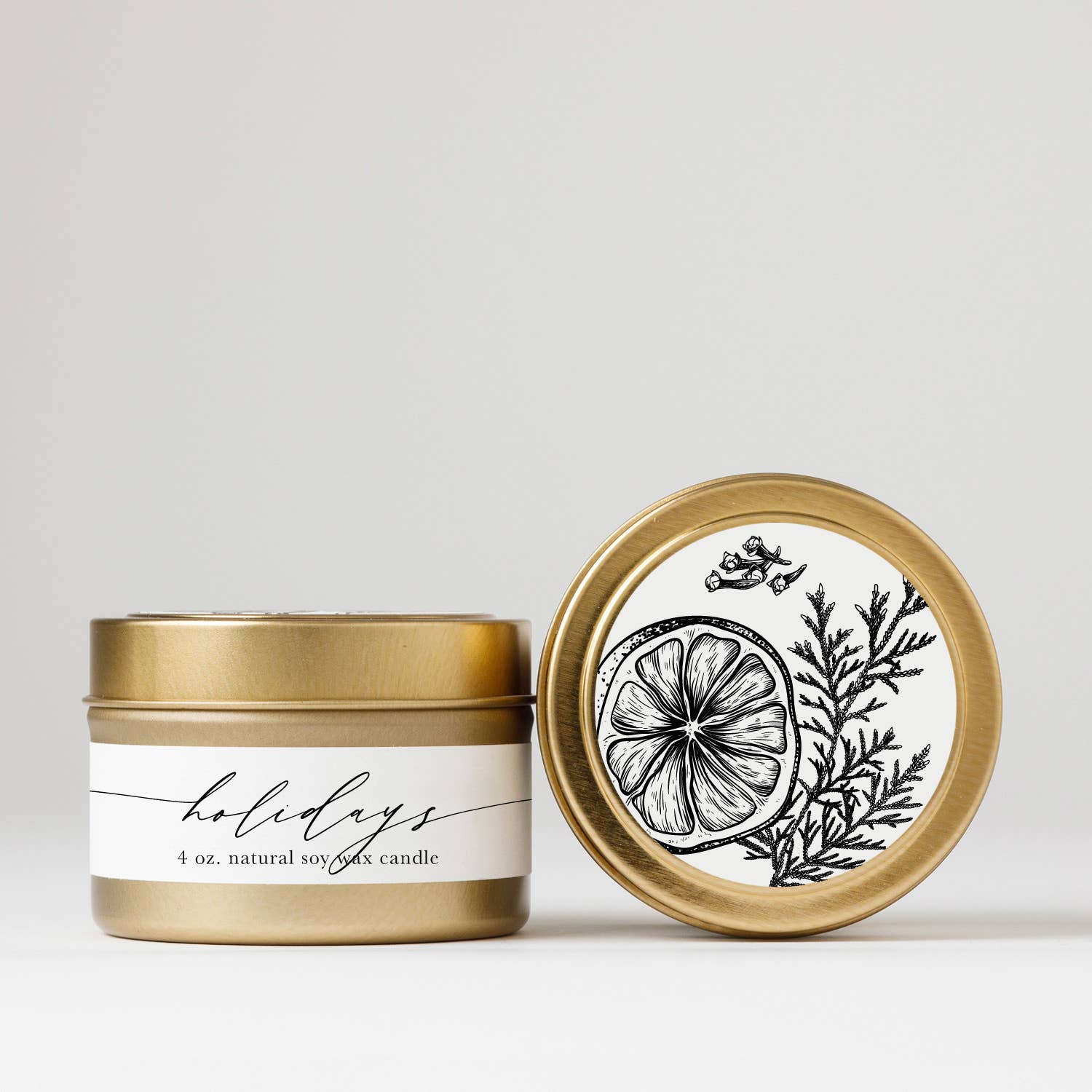 Nectar Republic - Holidays : Tin Soy Candle ( Christmas Winter Holiday )