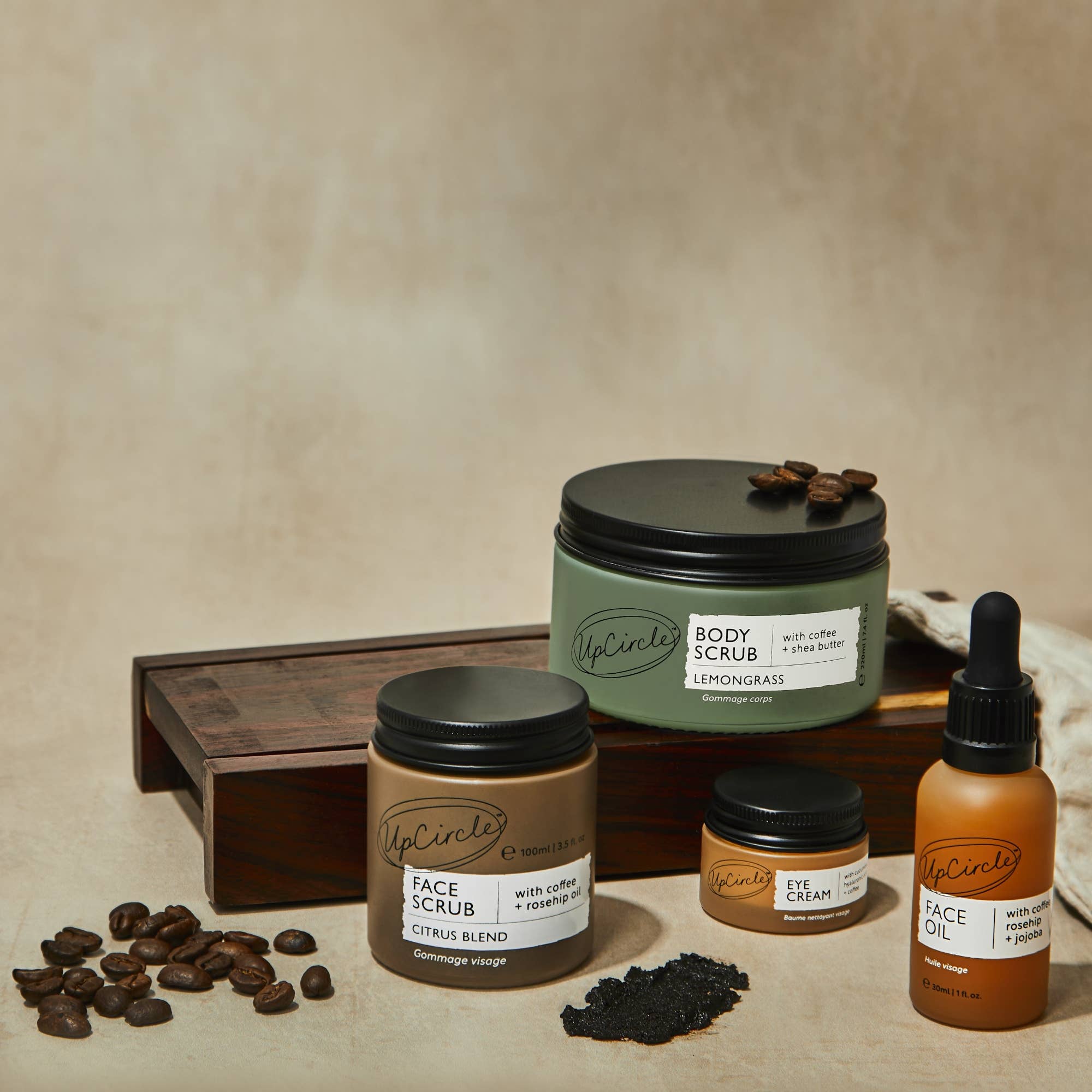 UpCircle USA - Eco Friendly Lemongrass Body Scrub with Coffee + Shea Butter