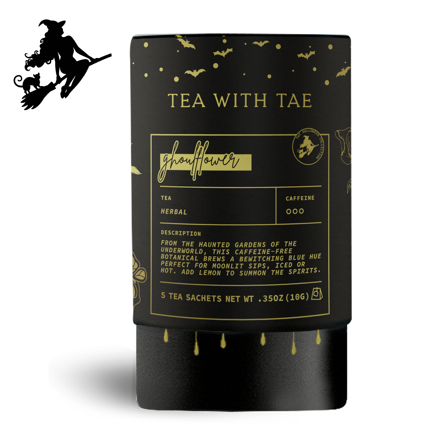 Tea with Tae - Ghoulflower Halloween Mini Tea Tube Gift (5 Tea Bags)
