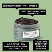 UpCircle USA - Eco Friendly Lemongrass Body Scrub with Coffee + Shea Butter