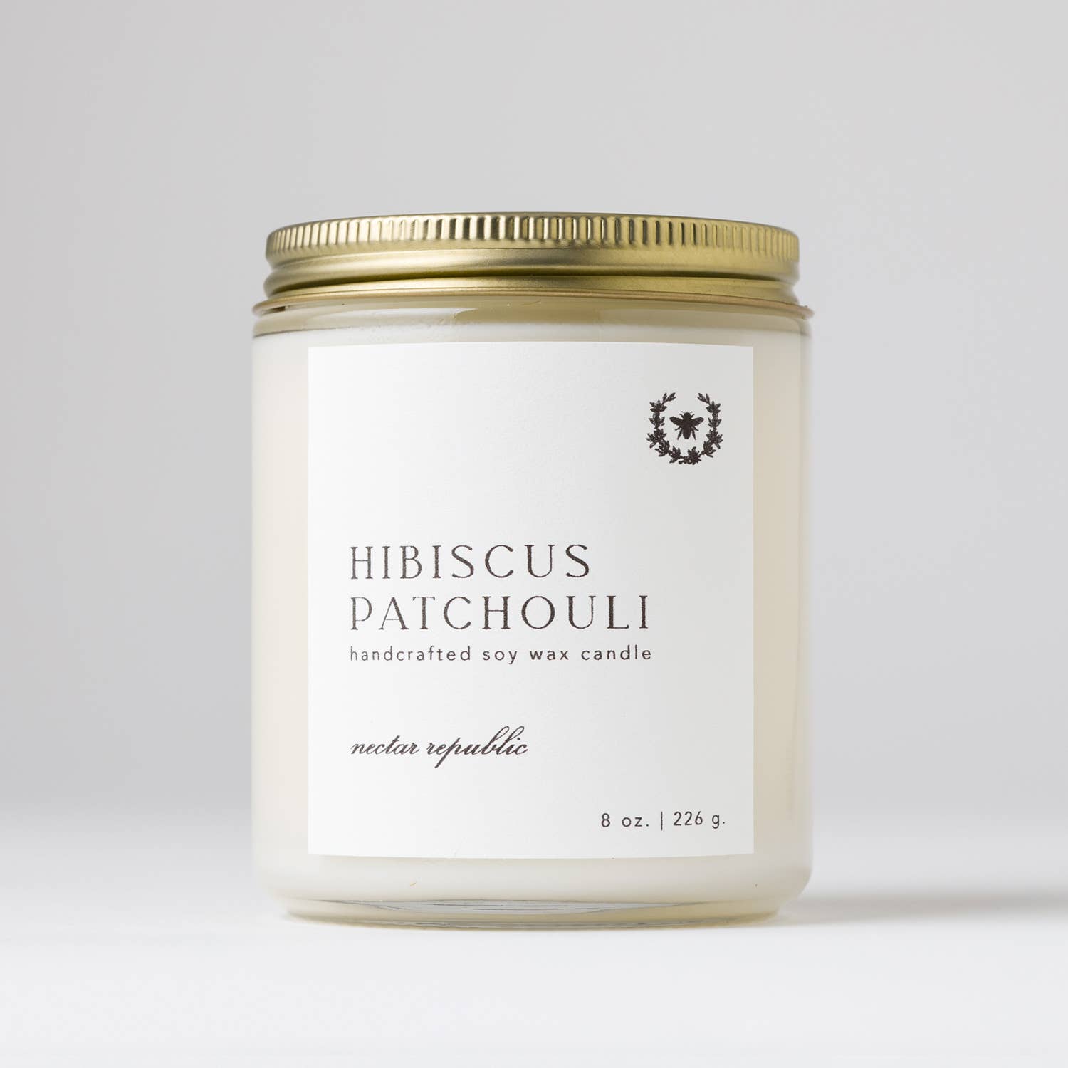 Nectar Republic - Hibiscus + Patchouli : Jar Soy Candle ( summer fall )
