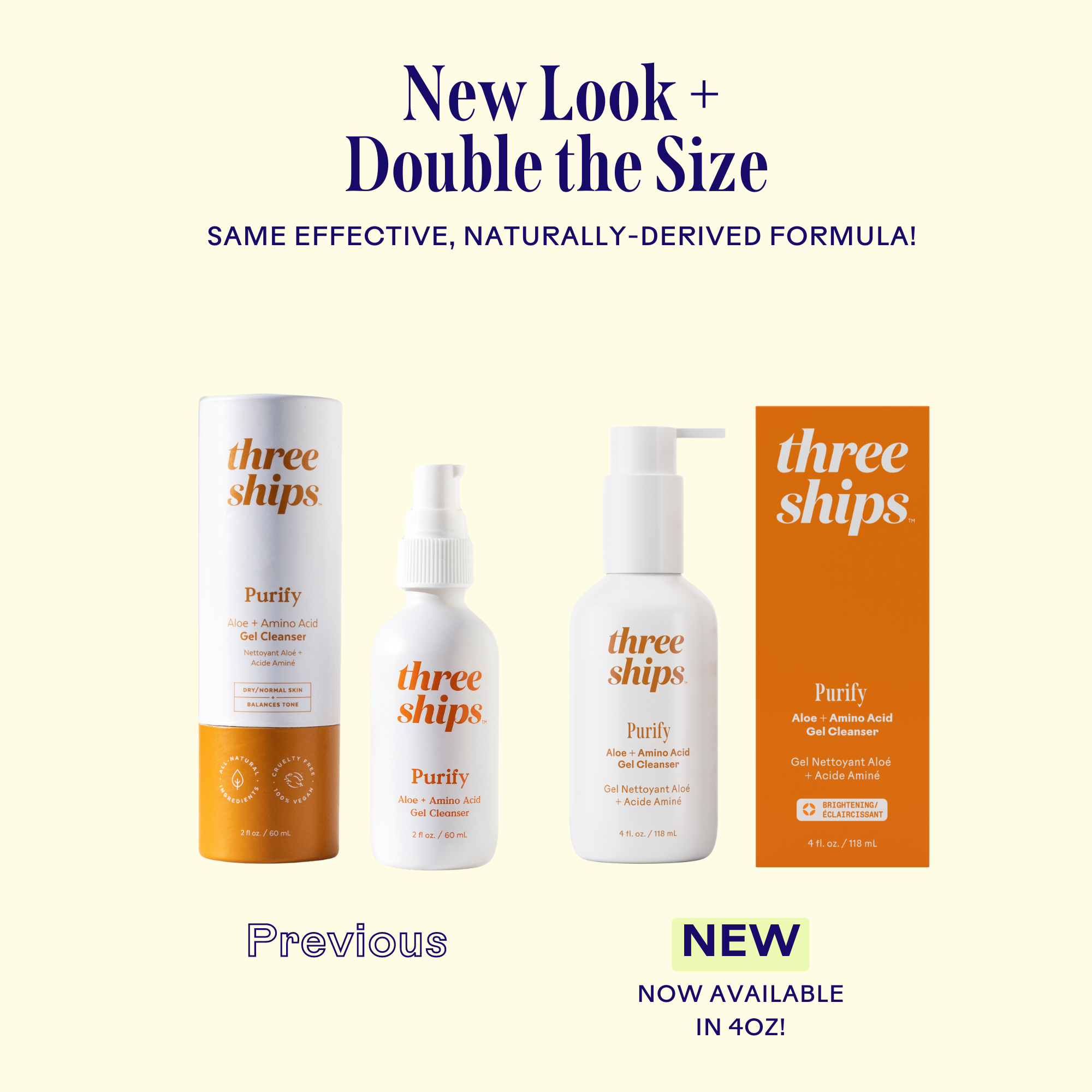 Three Ships - Purify Aloe + Amino Acid Gel Cleanser
