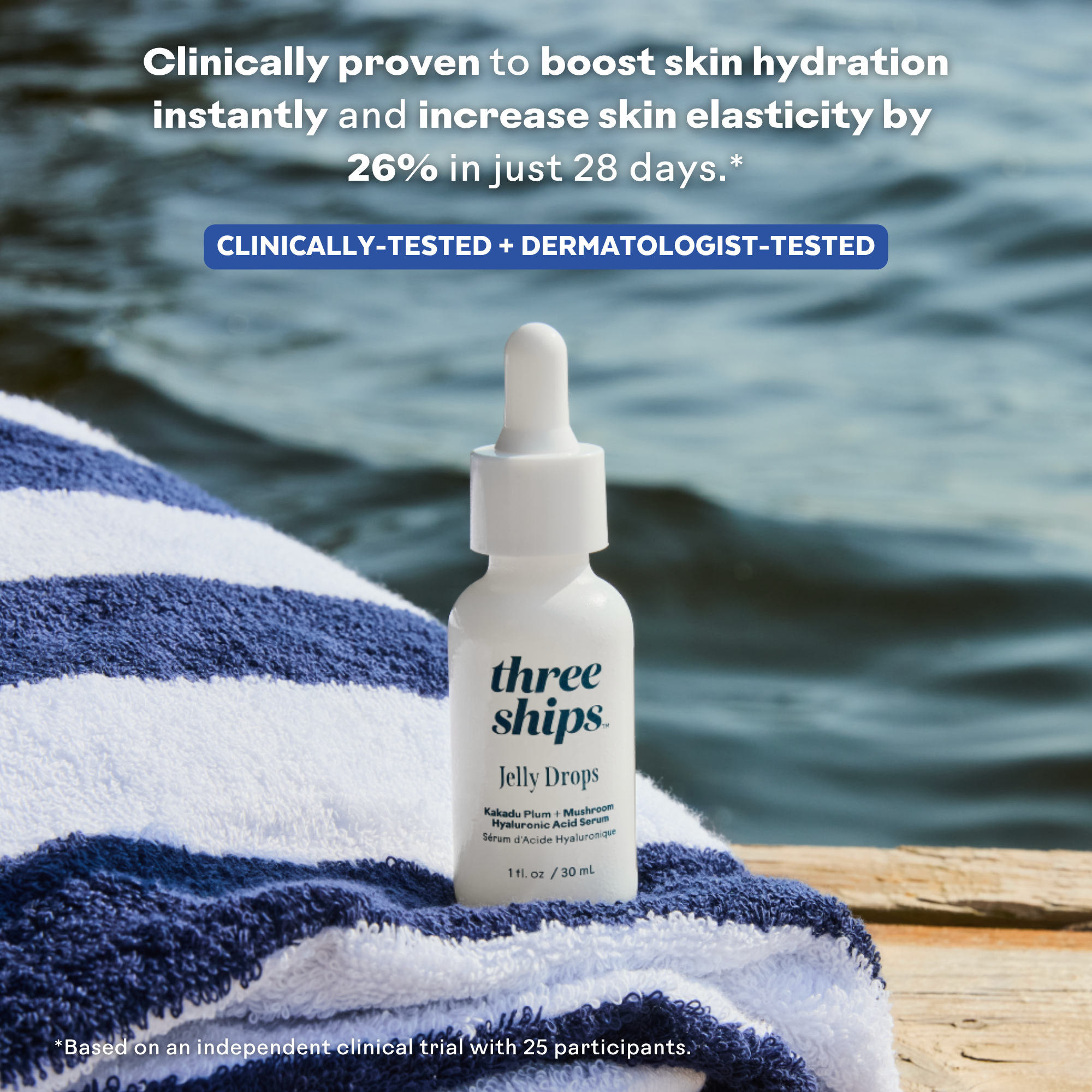 Three Ships - Jelly Drops Kakadu Plum + Mushroom Hyaluronic Acid Serum