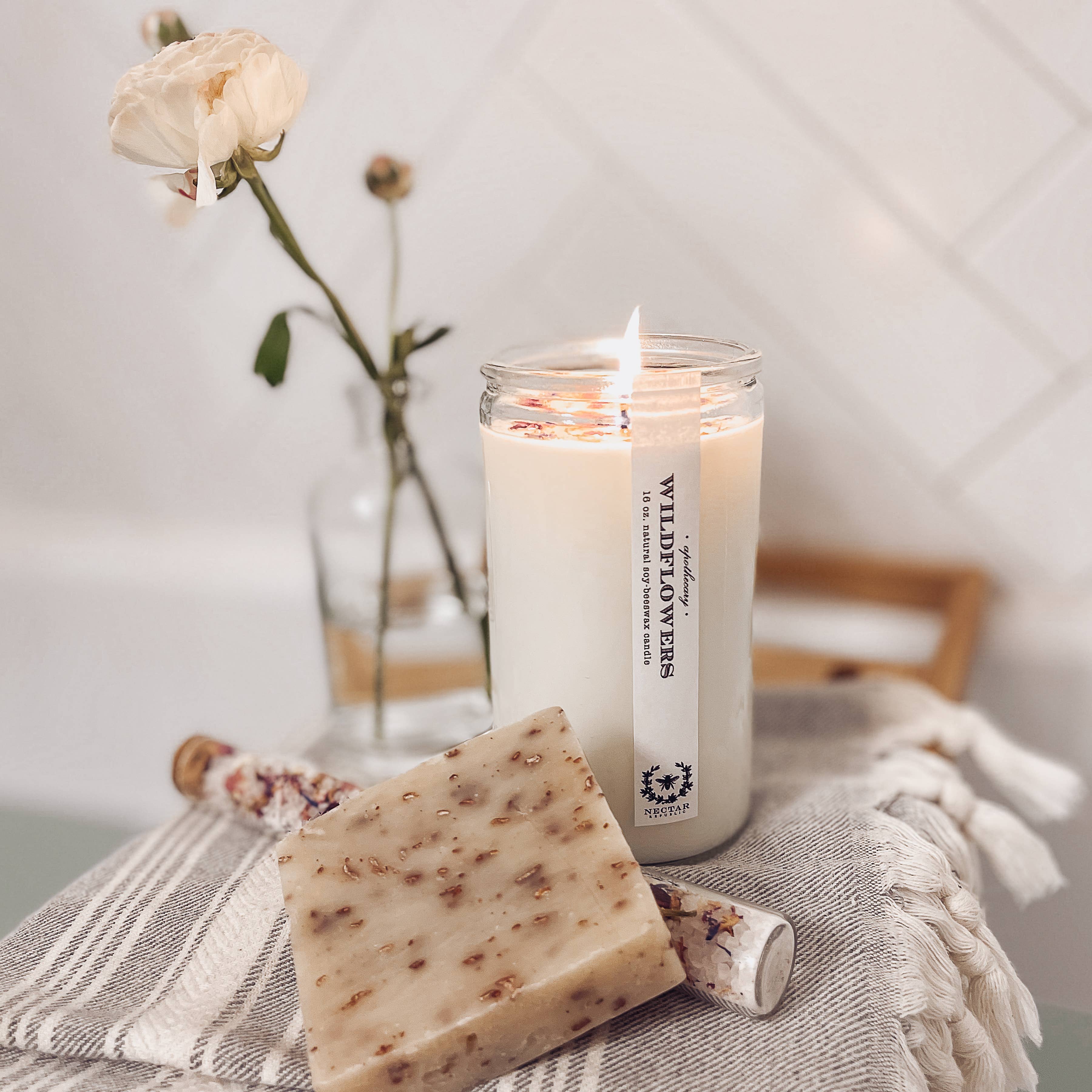 Nectar Republic - Wildflowers : Bath Soap  ( handcrafted vegan )
