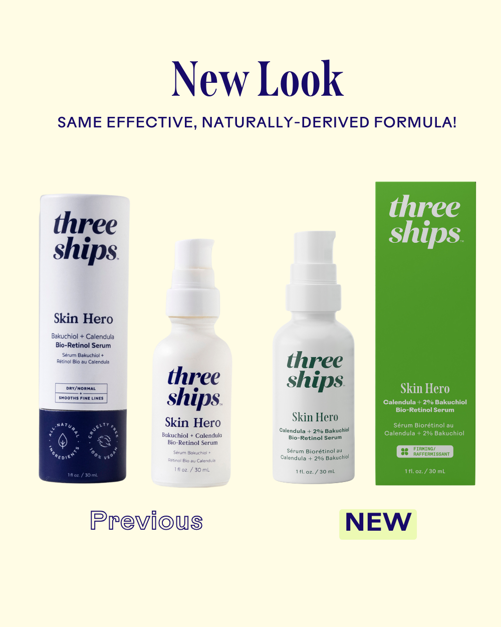 Three Ships - Skin Hero Calendula + 2% Bakuchiol Bio-Retinol Serum