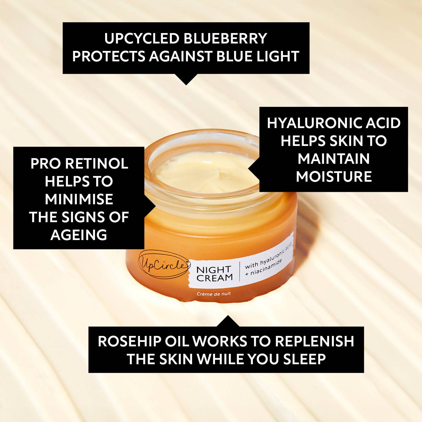 UpCircle USA - Night Cream with Hyaluronic Acid Anti-Aging Hydration Hero